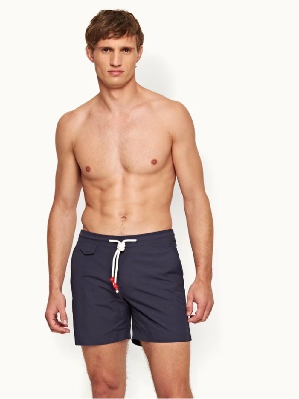 NWOT Orlebar Brown Navy Mid-Length Swim Shorts